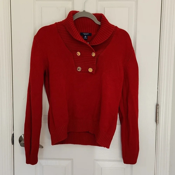 Chaps Red Knit Sweater - Picture 2 of 12